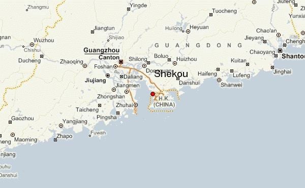 shekou mapa de China