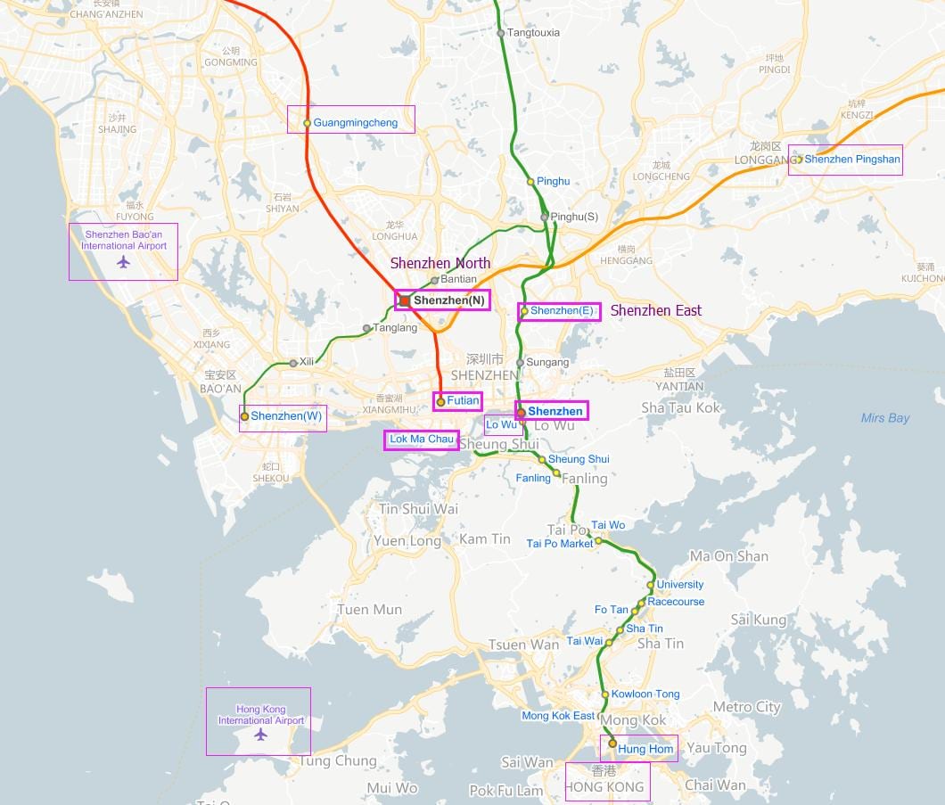szx aeropuerto mapa