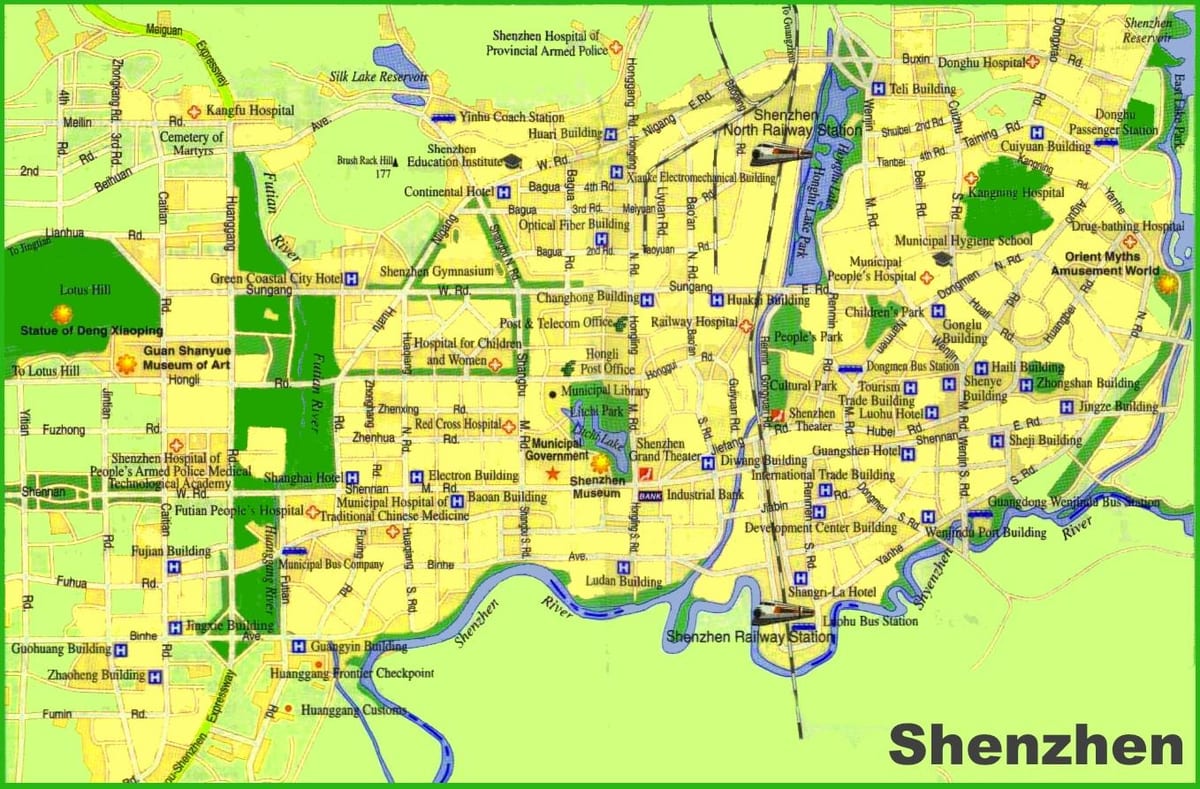 mapa de Shenzhen sin conexión