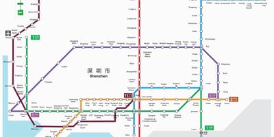 El metro de Shenzhen mapa de 2016