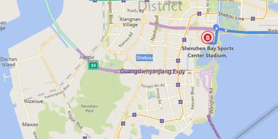 Mapa de la bahía de Shenzhen