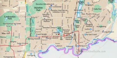 Shenzhen guangdong China mapa