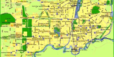 Mapa de las atracciones de Shenzhen