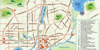 Mapa de Shenzhen de compras