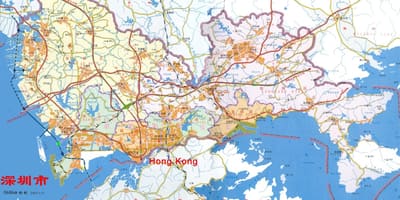 Mapa de Shenzhen ems China