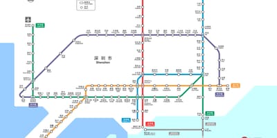 Ferrocarril de Shenzhen mapa
