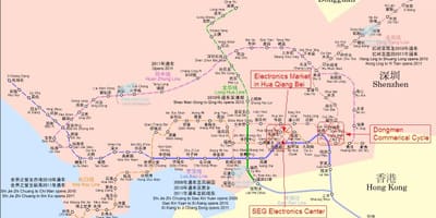 Mapa de mercado de la electrónica de Shenzhen