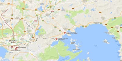 El puerto de Shekou mapa
